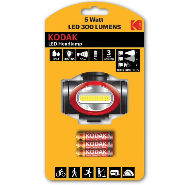 30413870 EAMER Headlamp HL03 5W-300 Lumens plus K3A EHD v1a